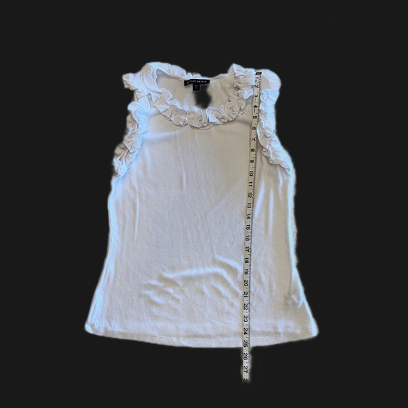 Boston Proper Ruffled Sleeveless Ribbed Top - Picture 3 of 4
